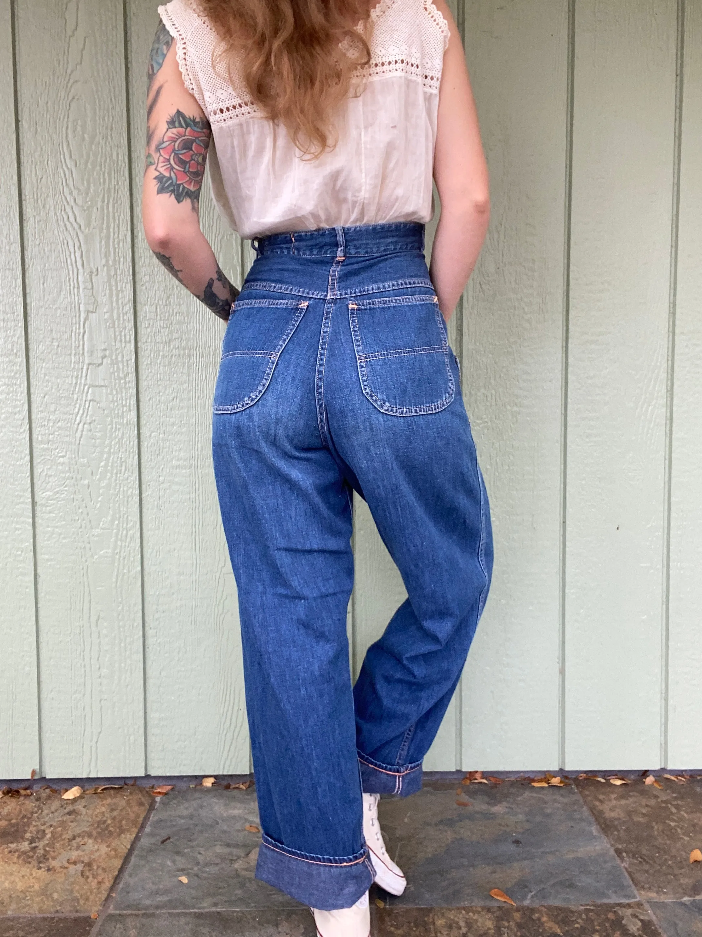 1950s Pay Master side zip jeans