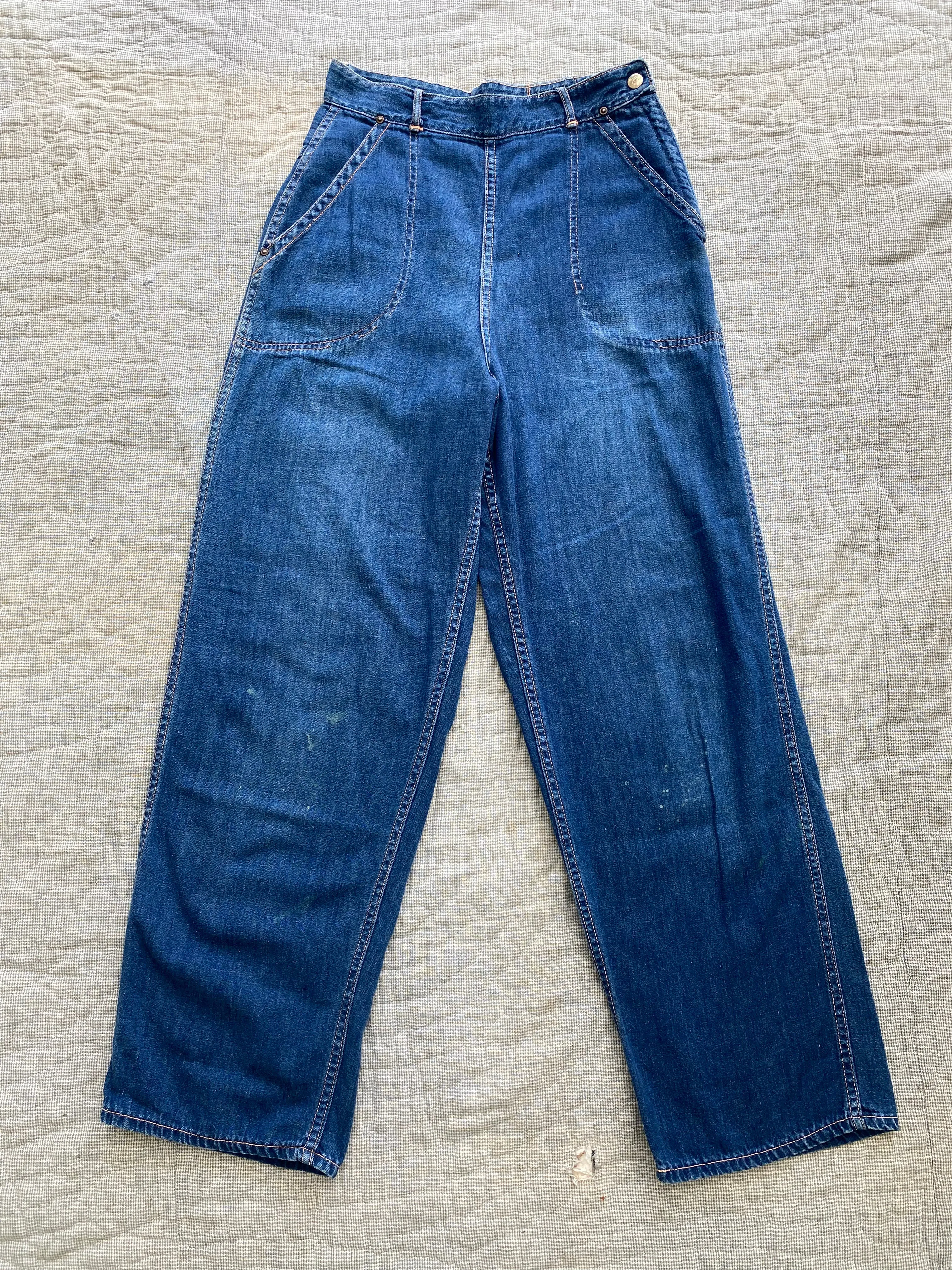 1950s Pay Master side zip jeans