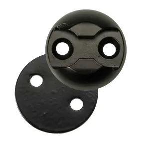 2" Round Anchor Point with Bolt Plate - Black