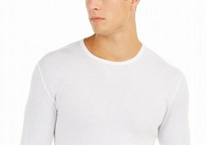 32 Degrees Men's Base Layer Crew Neck Shirt White