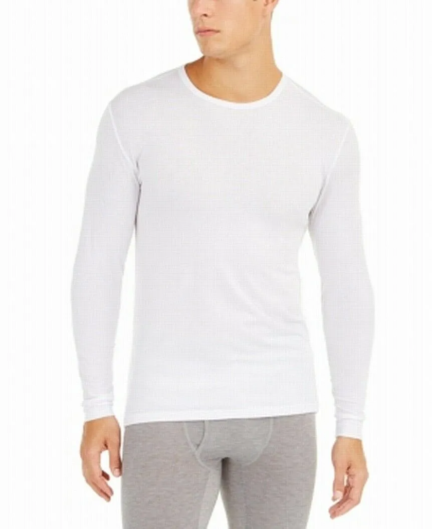 32 Degrees Men's Base Layer Crew Neck Shirt White