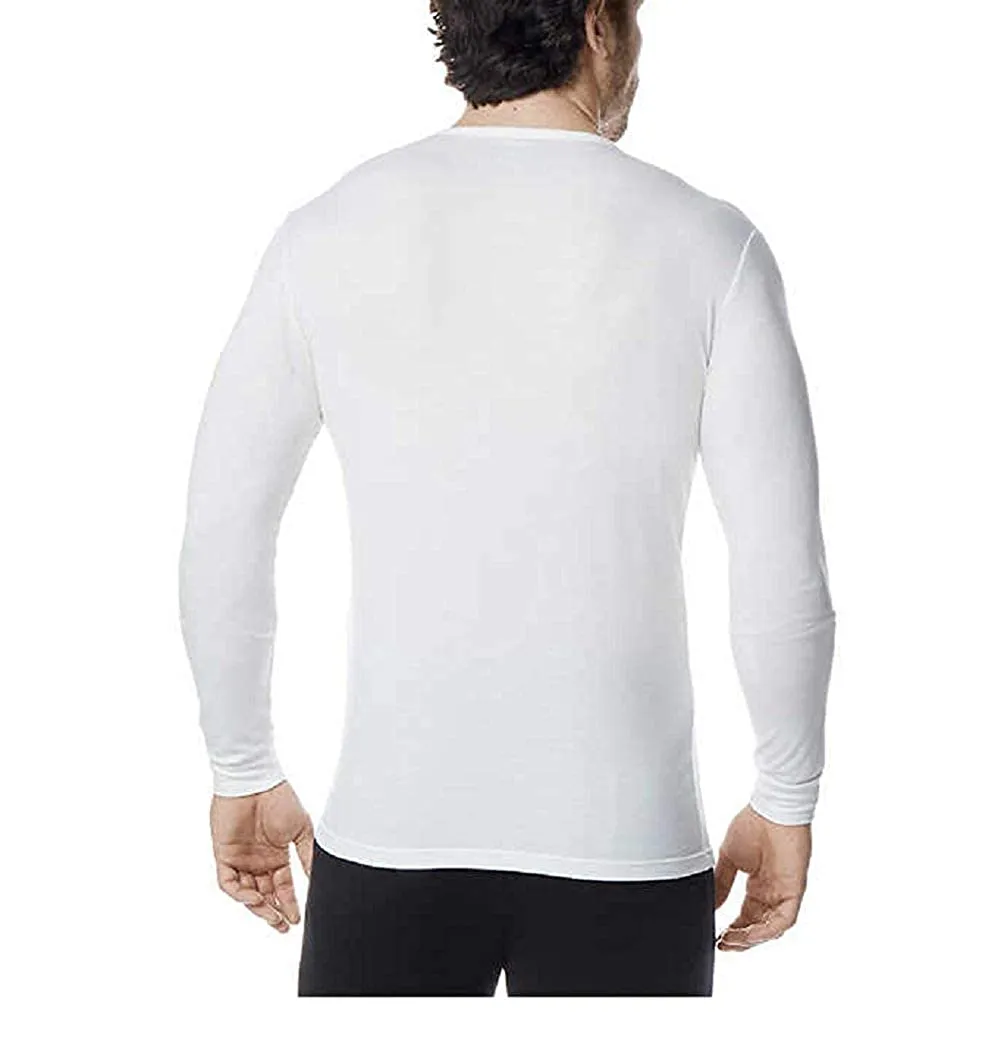 32 Degrees Men's Base Layer Crew Neck Shirt White