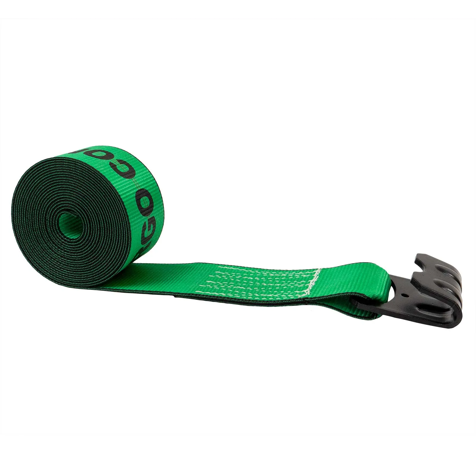 3" X 20' Winch Strap with Flat Hook | Green