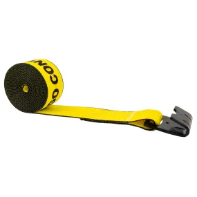 3" X 20' Winch Strap with Flat Hook | Yellow