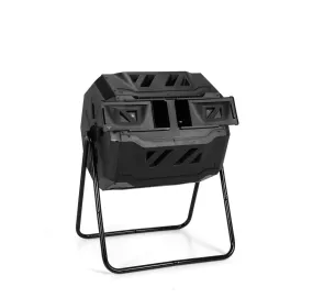 40 Gallon Garden Rotating Composting Device with Dual Chamber