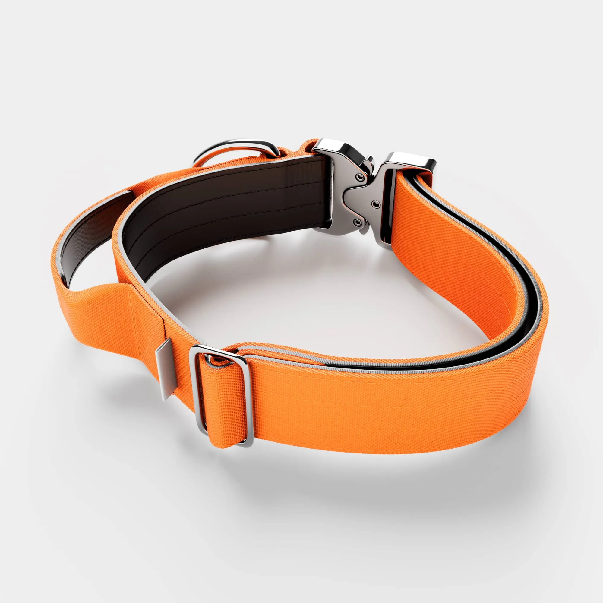 5cm Combat® Collar | With Handle & Rated Clip - PLATINUM Orange v2.0