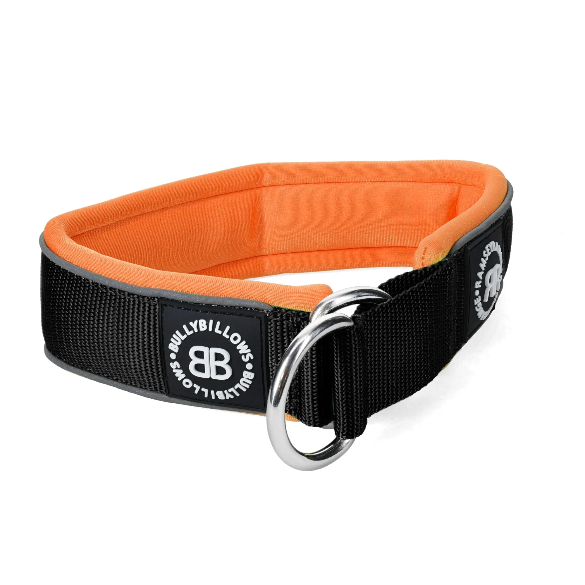 5cm Slip on Collar | Foam Padded - Black x Orange