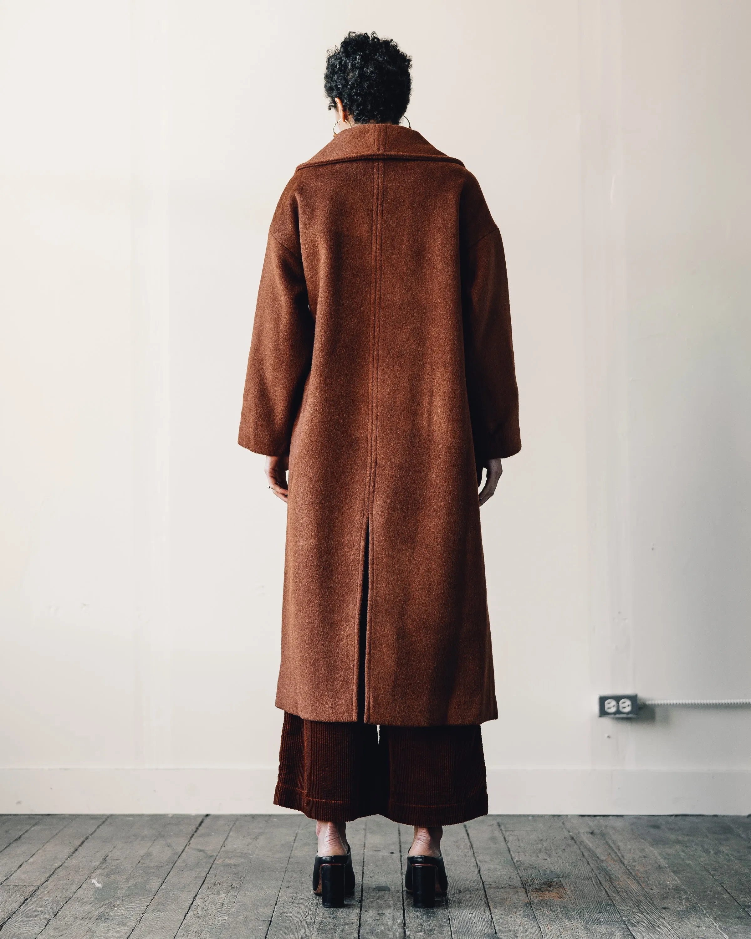 7115 Lapel Winter Coat, Rust