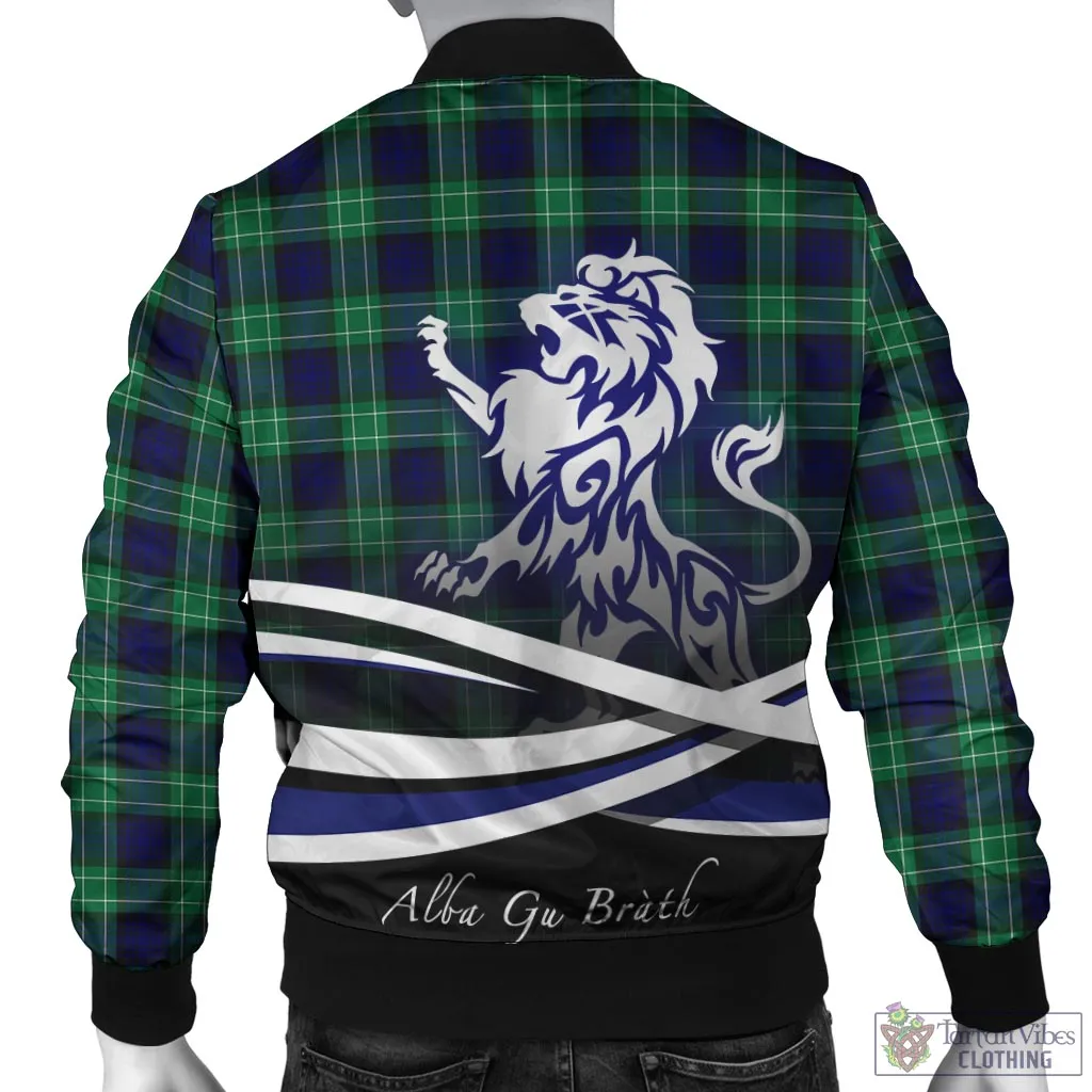 Abercrombie Tartan Bomber Jacket with Alba Gu Brath Regal Lion Emblem