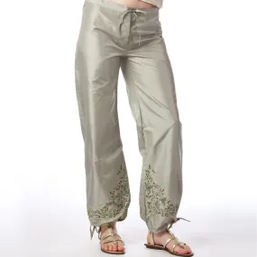 Agra to Jaipur Drawstring Silk Pant