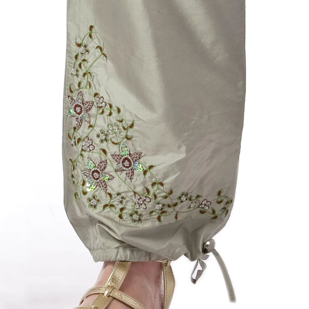 Agra to Jaipur Drawstring Silk Pant