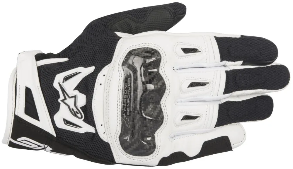 Alpinestars Men’s SMX-2 Air Carbon v2 Black and White Gloves