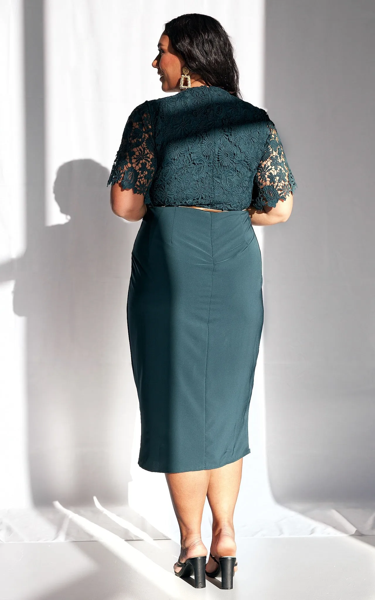 Anderson Midi Dress - Teal Green