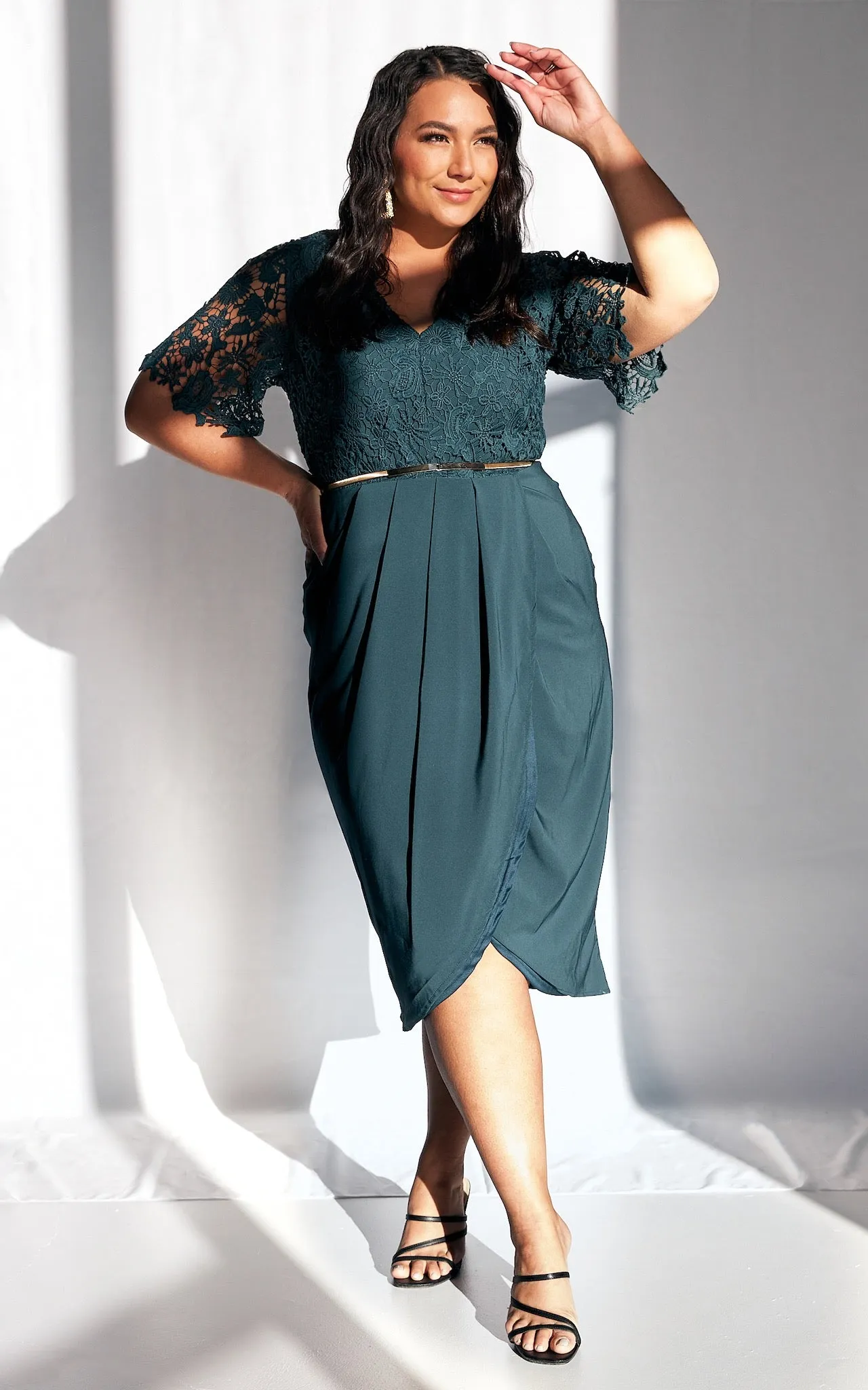 Anderson Midi Dress - Teal Green