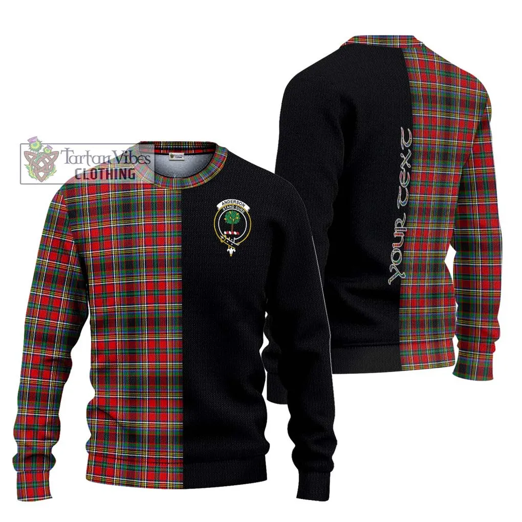 Anderson of Arbrake Tartan Ugly Sweater with Family Crest and Half Of Me Style