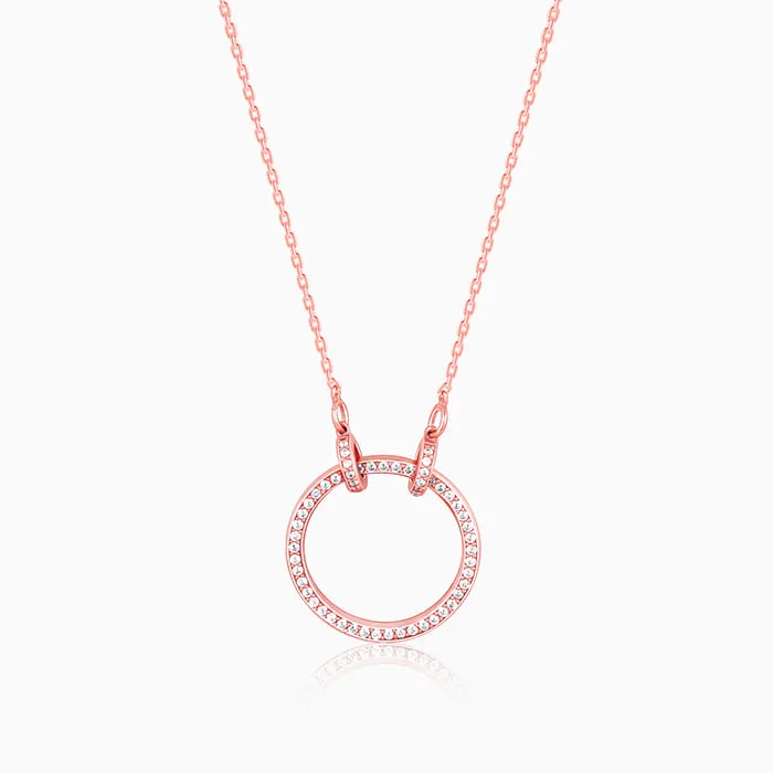 Anushka Sharma Rose Gold Forever Valentine Pendant with Link Chain