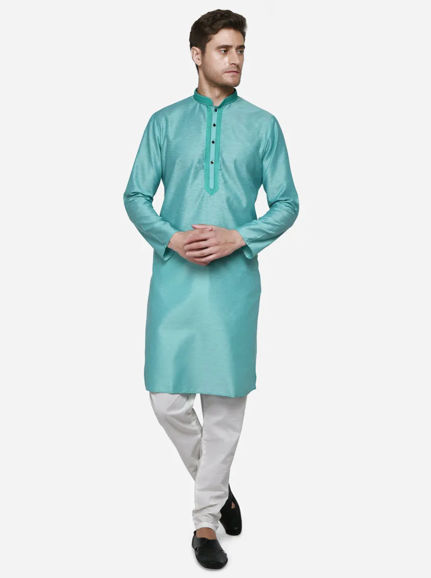 Aqua Blue Kurta Set | Azania