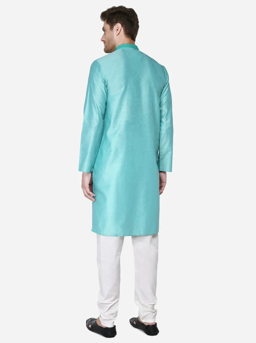 Aqua Blue Kurta Set | Azania