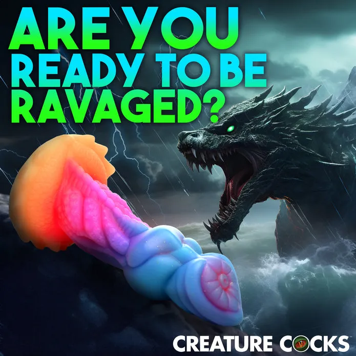 Aqua-Cock Glow-in-the-Dark Silicone Dildo by Creature Cocks