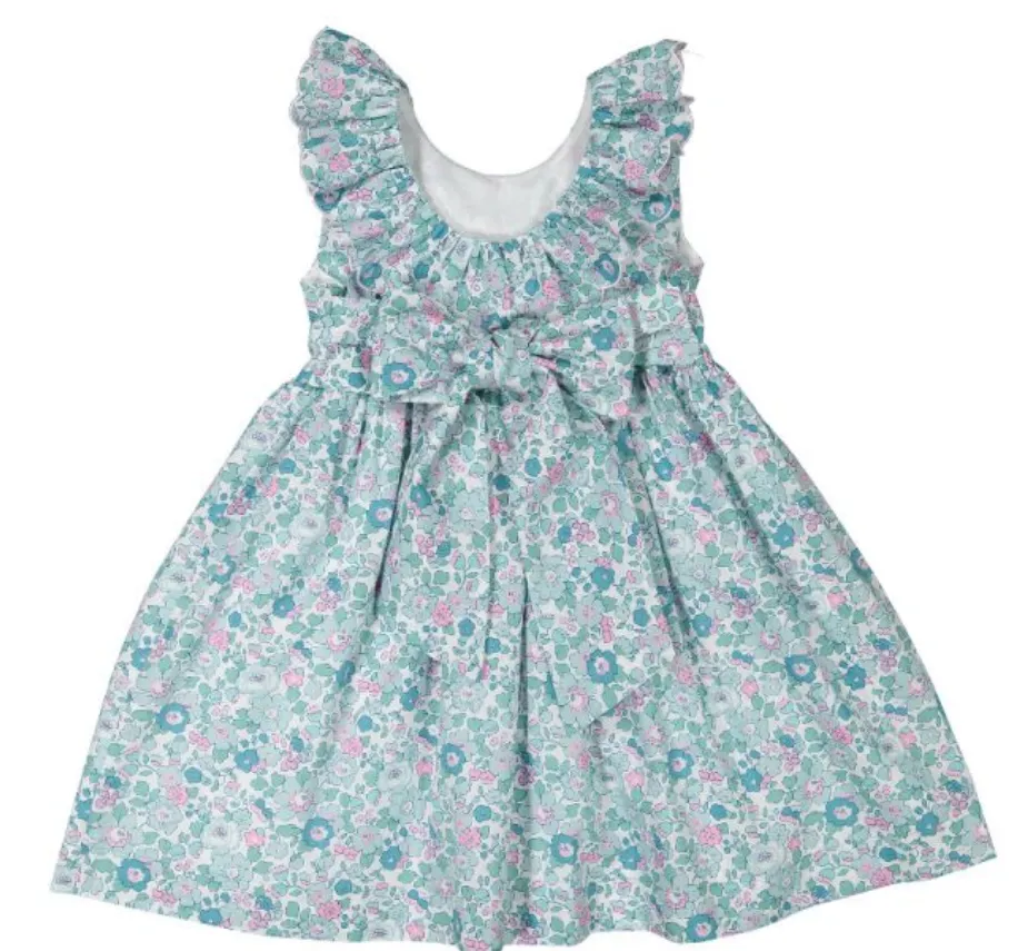 Aqua Floral Betsy Dress