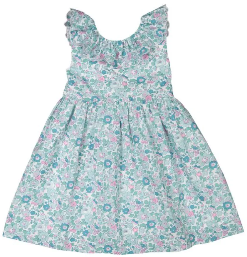 Aqua Floral Betsy Dress