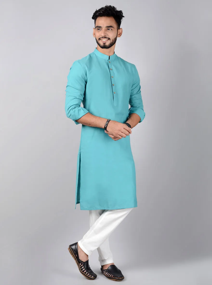 Aqua Green Kurta Set | JadeBlue