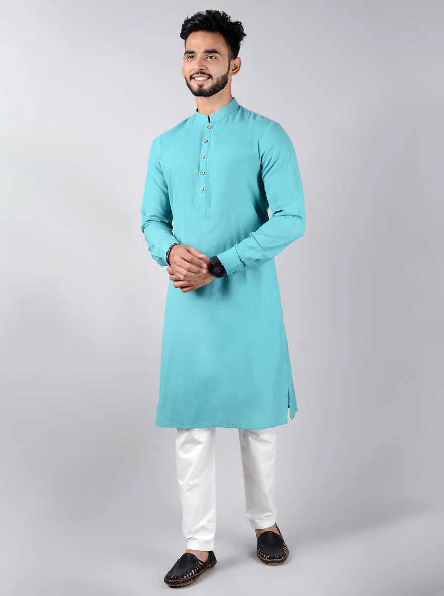 Aqua Green Kurta Set | JadeBlue