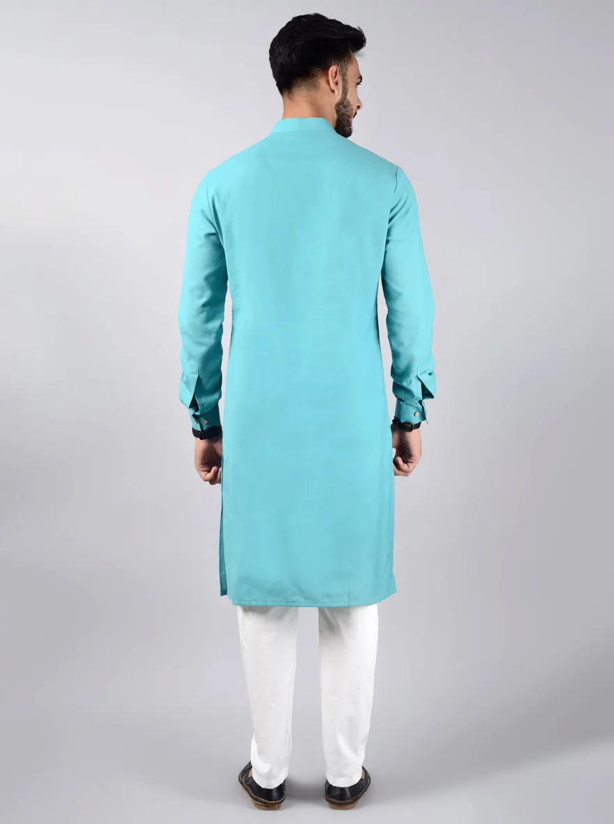 Aqua Green Kurta Set | JadeBlue