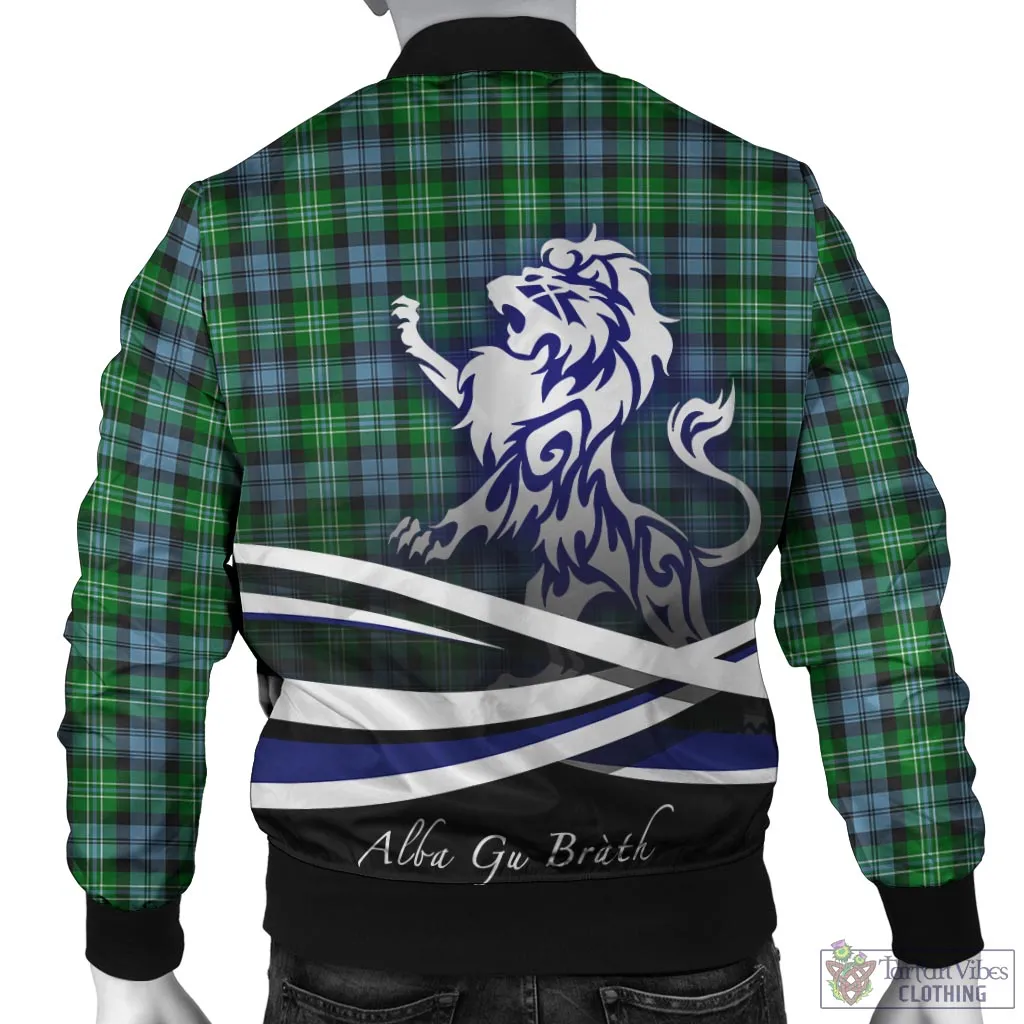 Arbuthnot Ancient Tartan Bomber Jacket with Alba Gu Brath Regal Lion Emblem