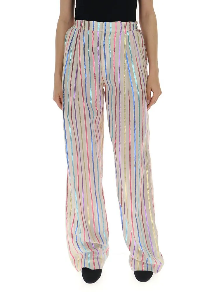 Attico Striped Flared Pants