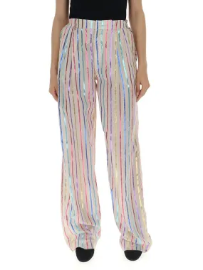 Attico Striped Flared Pants