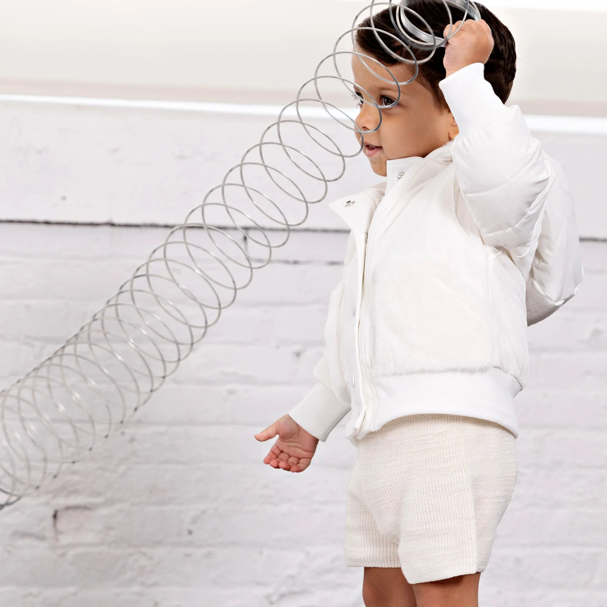 Baby Knit Coat - White