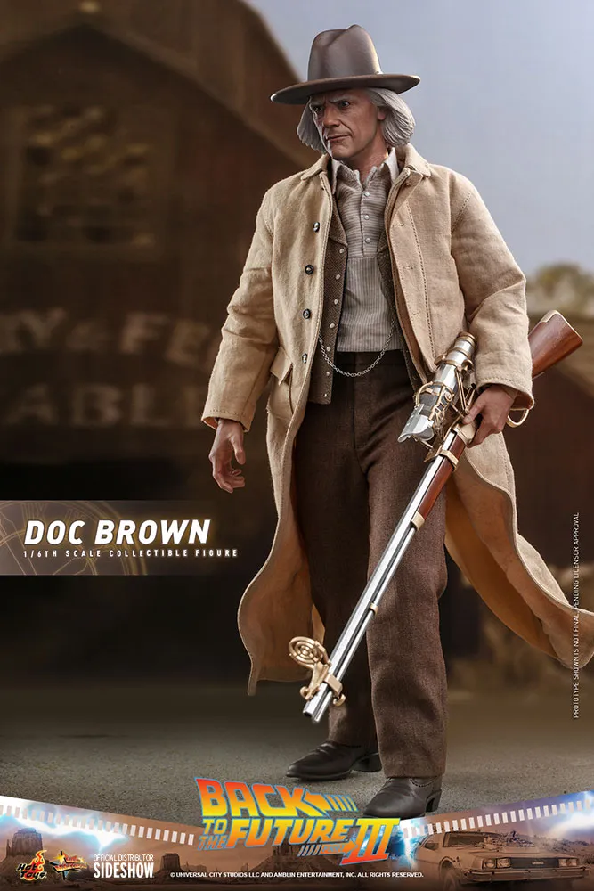 back to the future 3: doc brown 1:6 scale figure  figurines  movies  figure