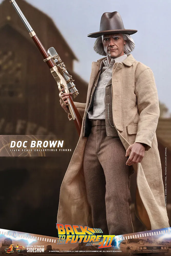 back to the future 3: doc brown 1:6 scale figure  figurines  movies  figure