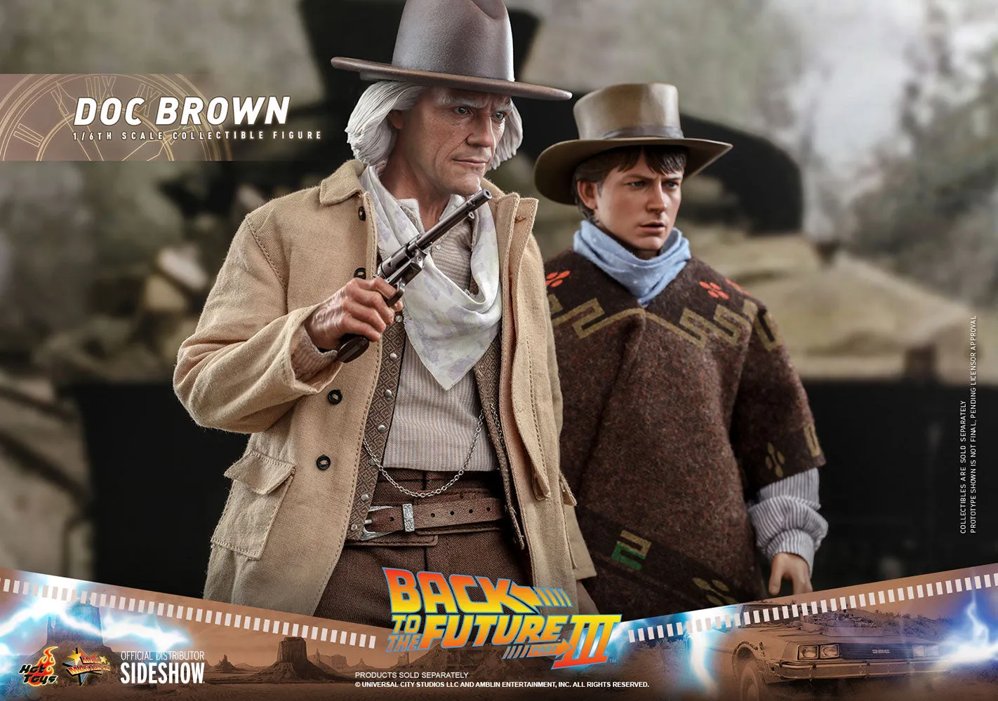 back to the future 3: doc brown 1:6 scale figure  figurines  movies  figure