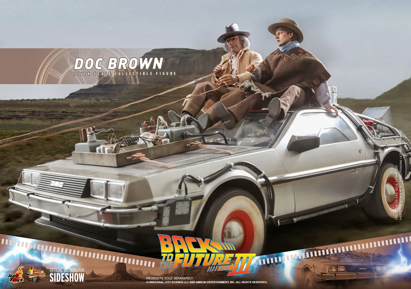 back to the future 3: doc brown 1:6 scale figure  figurines  movies  figure