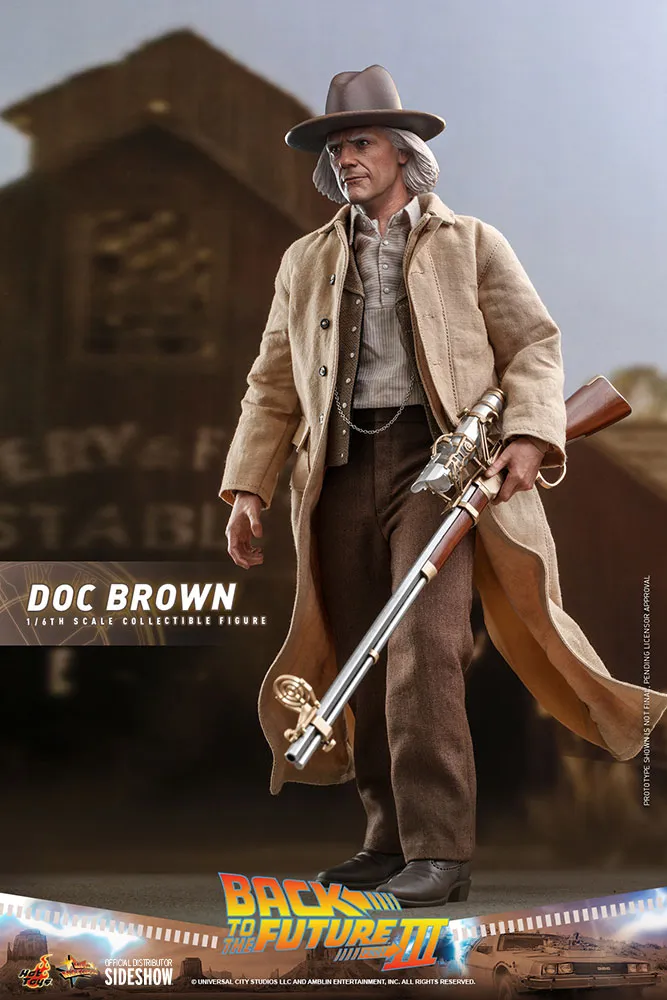 back to the future 3: doc brown 1:6 scale figure  figurines  movies  figure