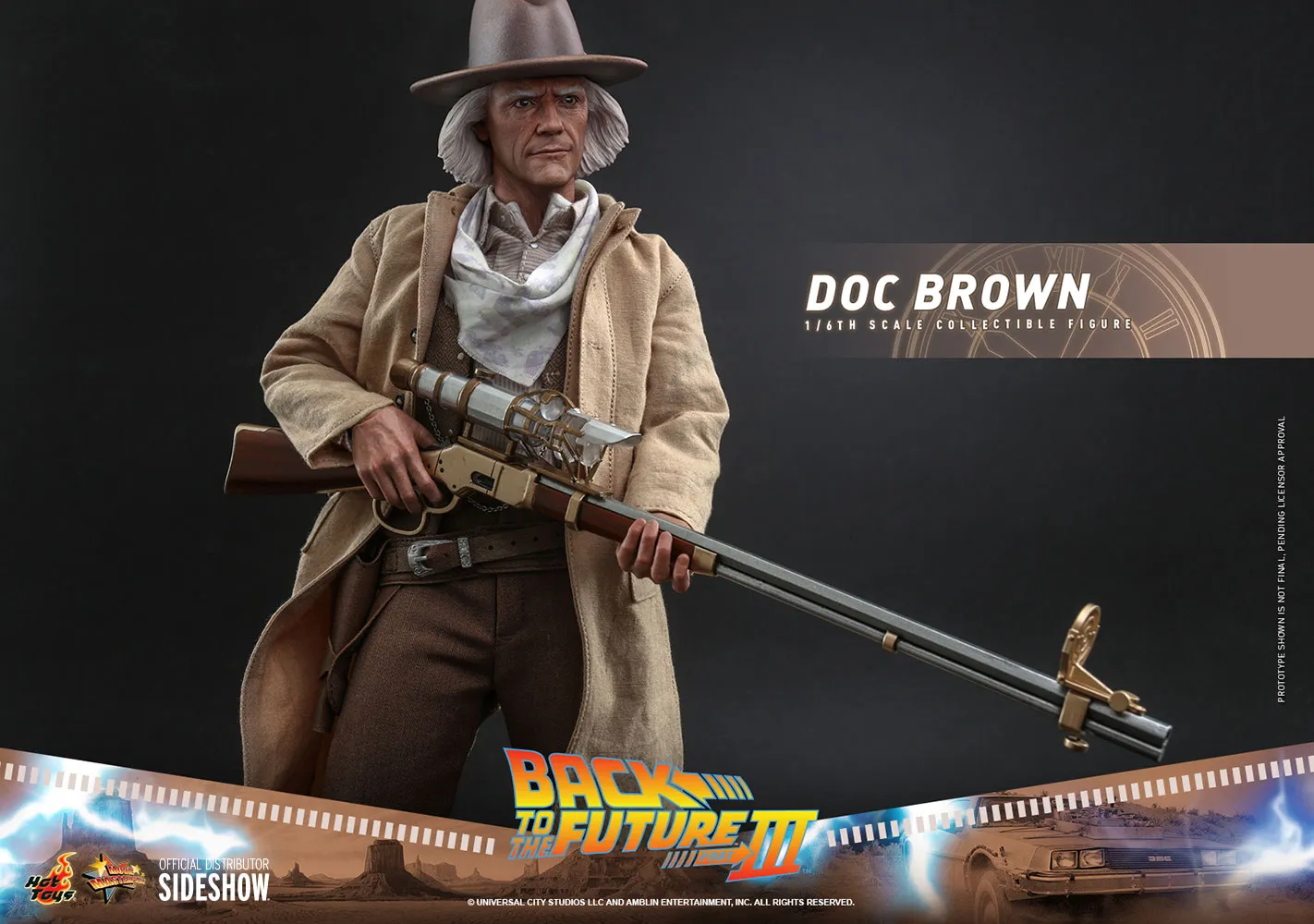 back to the future 3: doc brown 1:6 scale figure  figurines  movies  figure