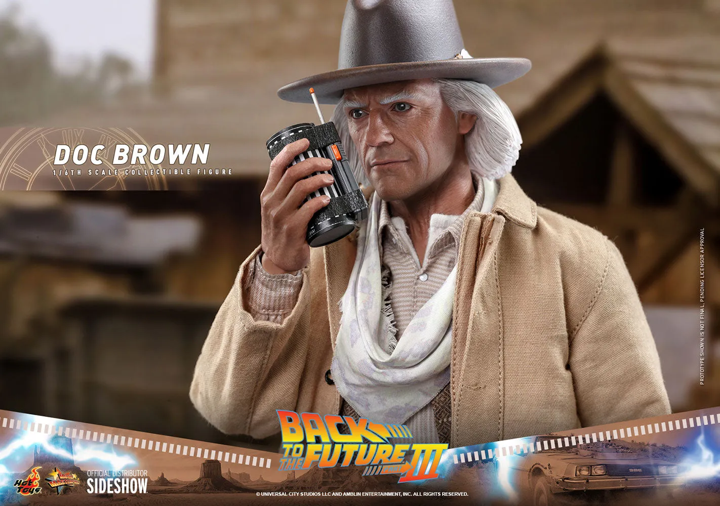 back to the future 3: doc brown 1:6 scale figure  figurines  movies  figure