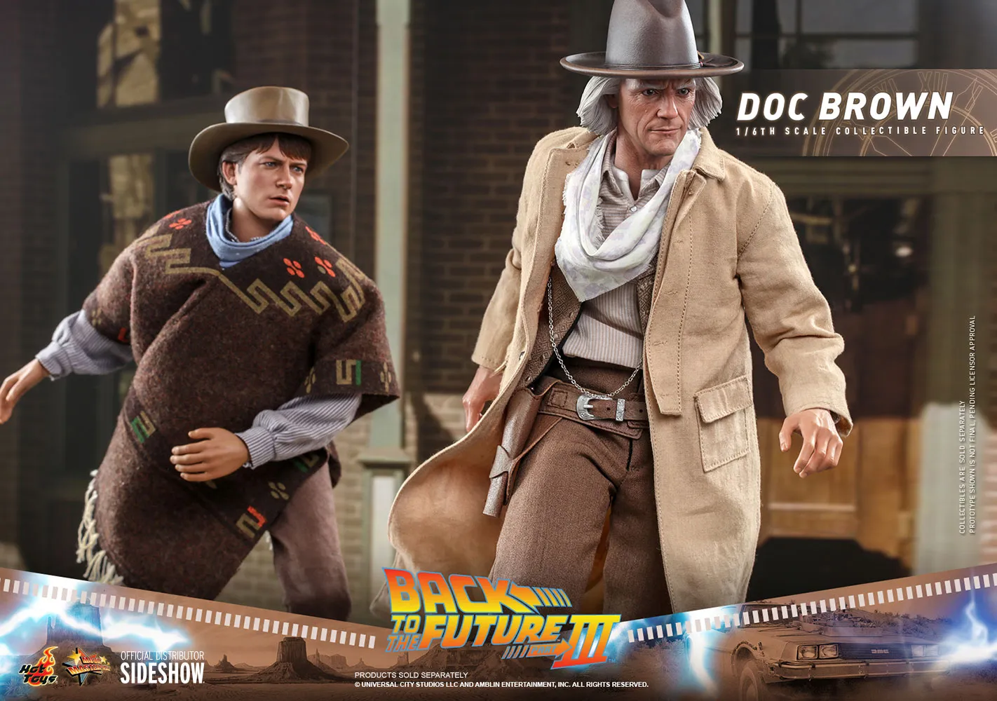 back to the future 3: doc brown 1:6 scale figure  figurines  movies  figure