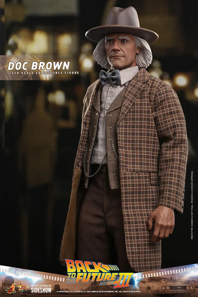 back to the future 3: doc brown 1:6 scale figure  figurines  movies  figure