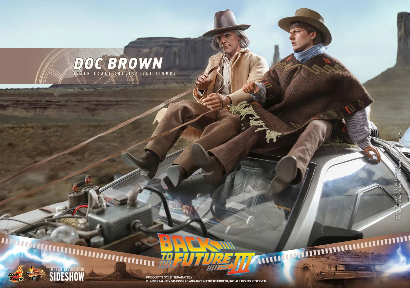 back to the future 3: doc brown 1:6 scale figure  figurines  movies  figure