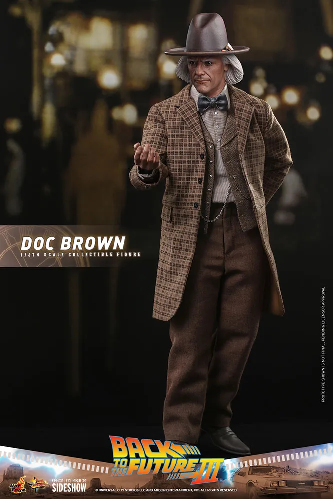 back to the future 3: doc brown 1:6 scale figure  figurines  movies  figure