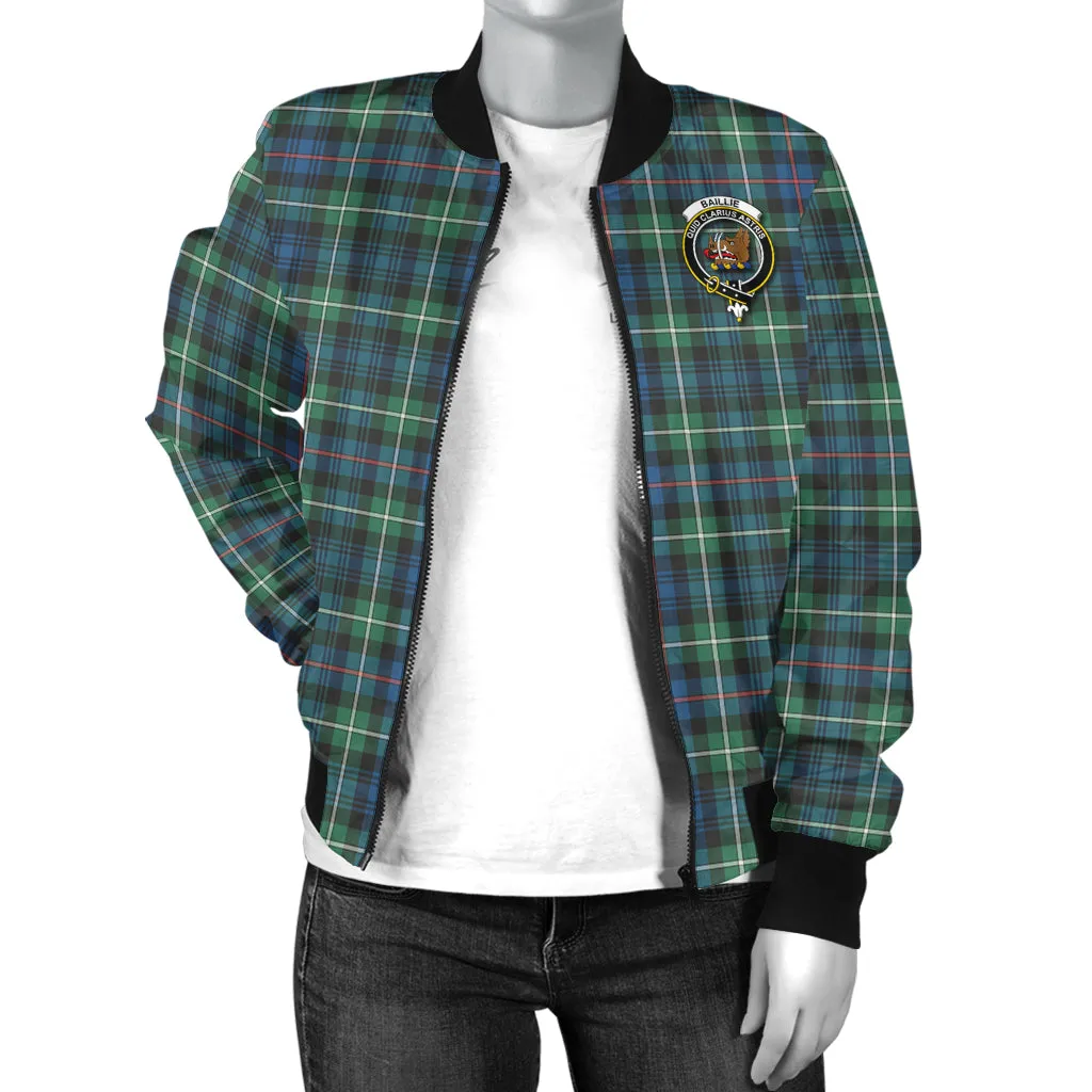 Baillie Ancient Tartan Bomber Jacket with Family Crest