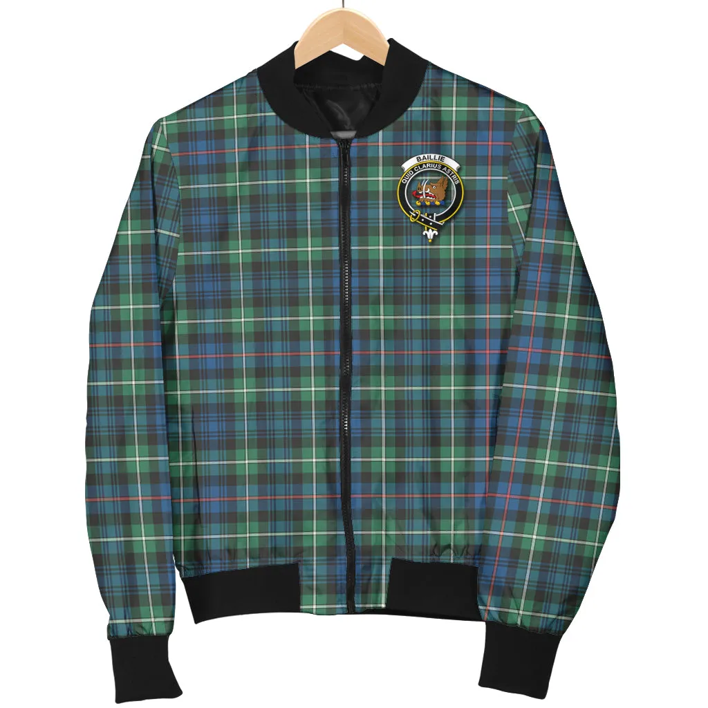 Baillie Ancient Tartan Bomber Jacket with Family Crest