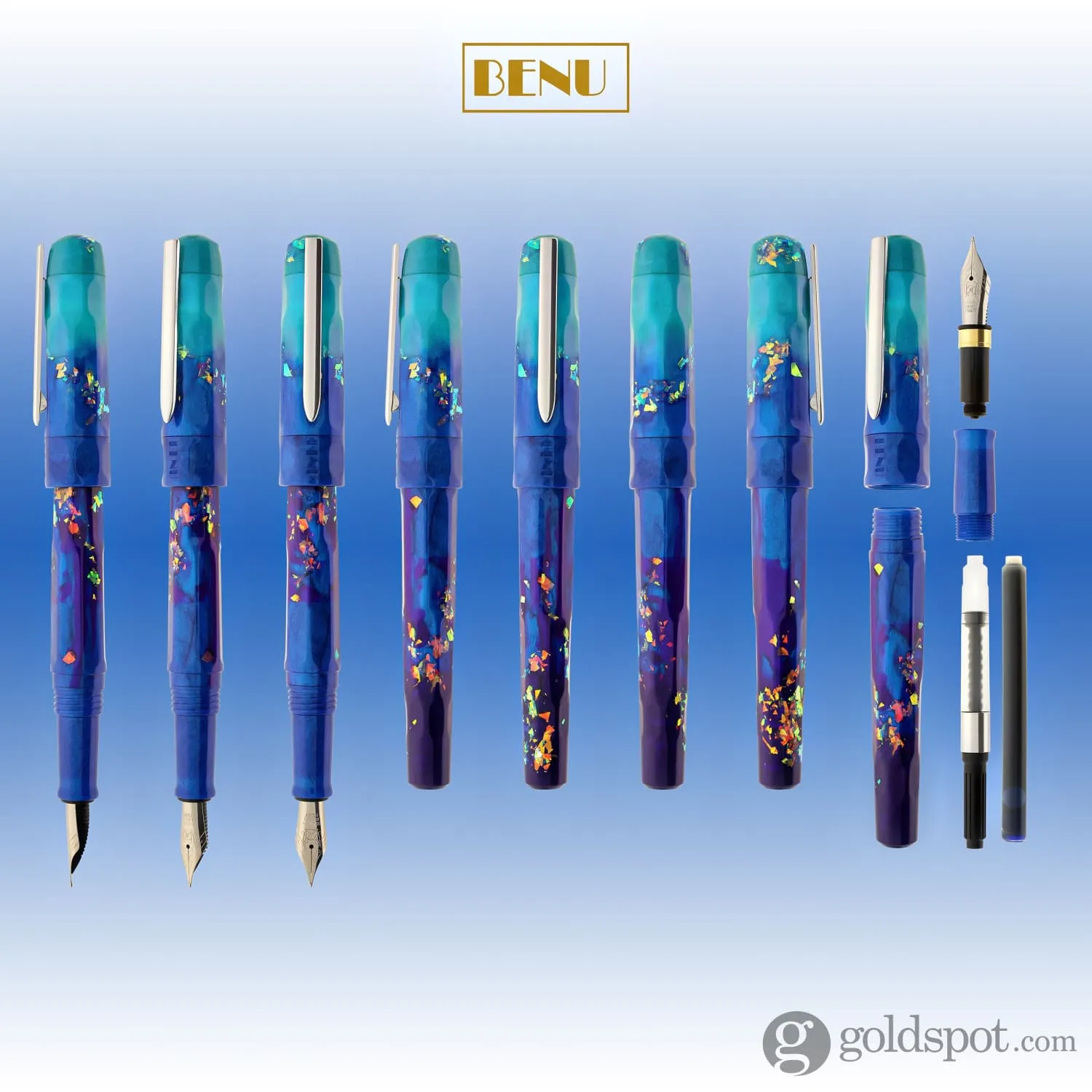 Benu Talisman Fountain Pen in Peacock Ore