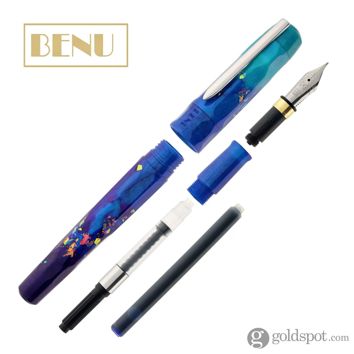 Benu Talisman Fountain Pen in Peacock Ore