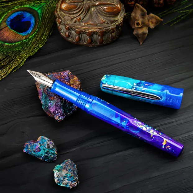 Benu Talisman Fountain Pen - Peacock Ore