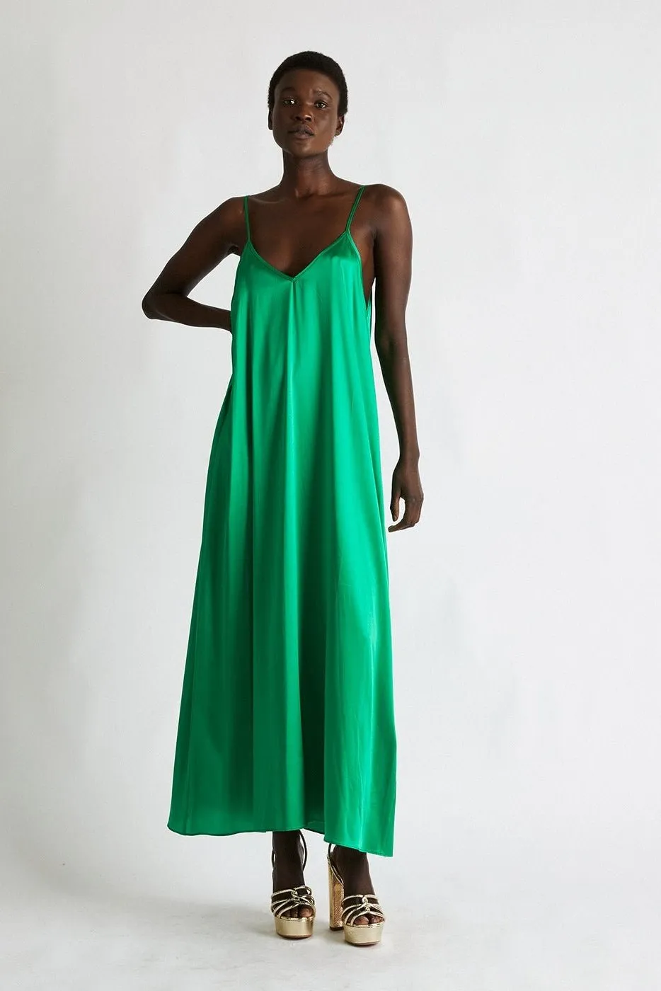   Beryll Julie Silk Maxi Dress | Cactus