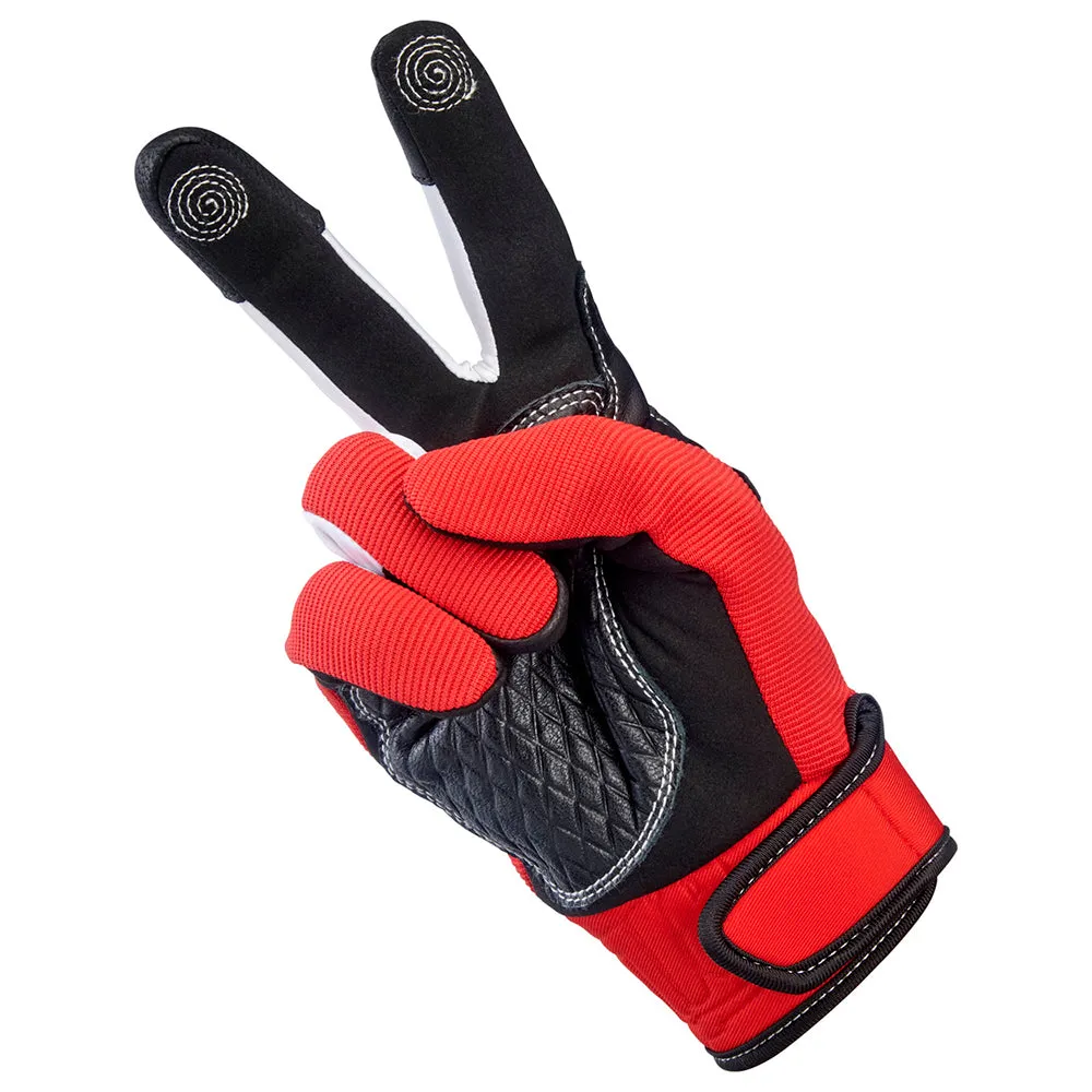 BILTWELL BAJA TEXTILE GLOVE [RED]